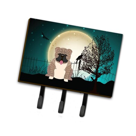 Jensendistributionservices Halloween Scary English Bulldog Grey Brindle Leash or Key Holder MI1708371